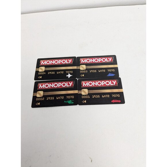 Monopoly Ultimate Banking 2015 Replacement 4 Credit Cards ATM Complete Tokens - Picture 2 of 5